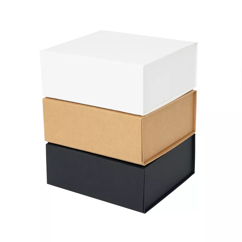 Caja de papel de cartón negro para regalo y caja cosmética con fábrica de cierre magnético plegable a granel al por mayor