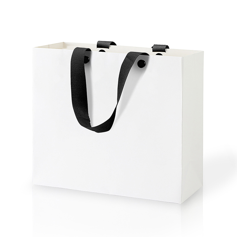 Bolsa de papel caliente portátil de varios tamaños Lipack con perforación de remaches para ir de compras