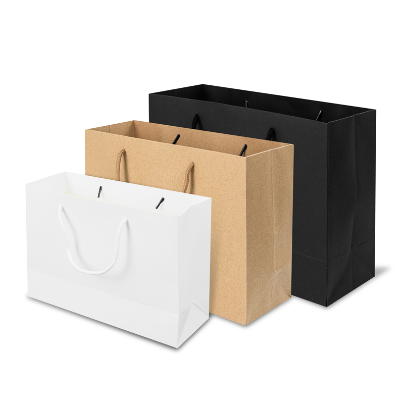Lipack Bolsa de papel caliente de color sólido de alta calidad con asa para embalaje