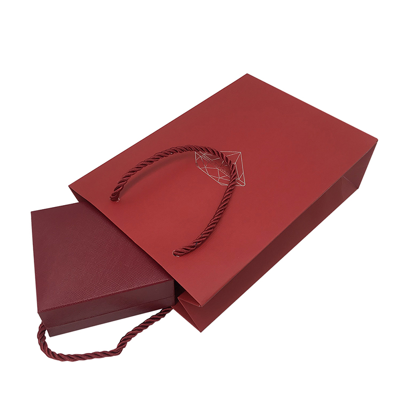 Bolsa de papel para joyería de gama alta con etiqueta multicolor personalizada Lipack con caja
