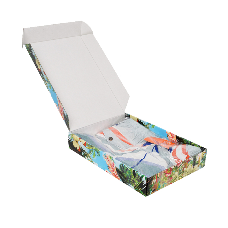 Caja de papel corrugado rectangular de moda Lipack para ir de compras